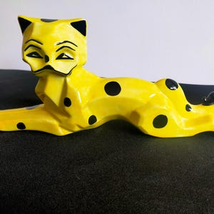 Rare Lorna Bailey polka dot lying down cat vintage cat ornament gift for cat lovers ltd release time