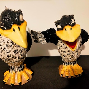 Lorna Bailey Ray the Rook and Jim the Jackdaw set of two grotesque birds large vintage birds