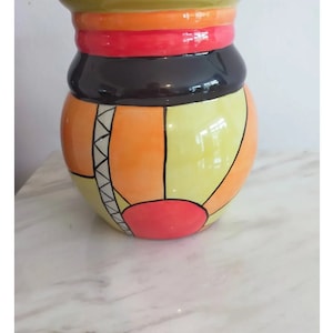 Lorna Bailey Sunburst Pattern large Vase old Ellgreave Pottery