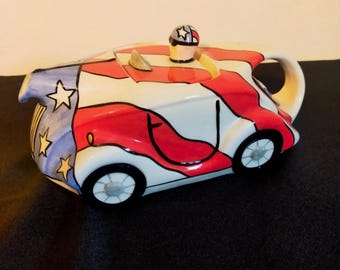 Lorna Bailey Novelty Stars and stripes Teapot limited edition.