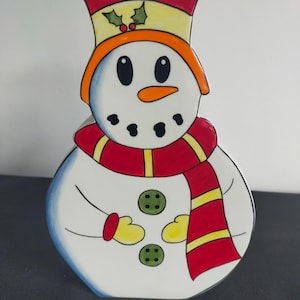 Lorna Bailey limited edition large Christmas Snowman Vase vintage Christmas vase art deco vase COA 2/45