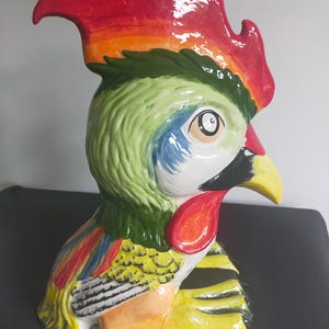 Lorna bailey giant grotesque bird 39cms Colin the Cockerel vintage Artware ideal gift art deco vintage bird figureen