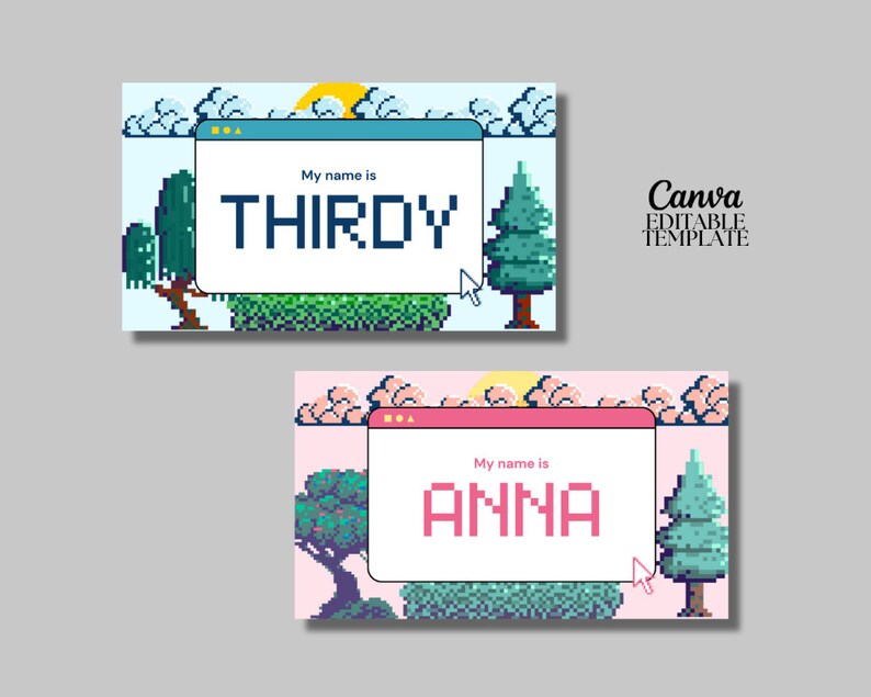 Pixel Art Name Tag For Kids Pixel Art School Name Tag Etsy Pixel Art Name Tag For Kids Pixel Art School Name Tag Etsy