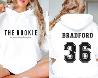 Het Rookie-shirt, het Rookie Tim Bradford-shirt, Tim Bradford, Tim Bradford-shirt, de Rookie-hoodie, Tim Bradford-hoodie