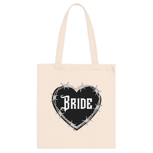 Bride Tote Bag - Perfect for Bachelorette Parties - Bride Gift Box - Goth Wedding Accessory
