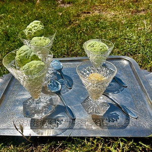 Rare VAL SAINT LAMBERT Belgian Crystal Wine or Cocktail Glasses, Set of 8, circa 1950