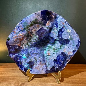 Blue Dish / Vintage Ceramic Bowl from Vallauris, France, 1950
