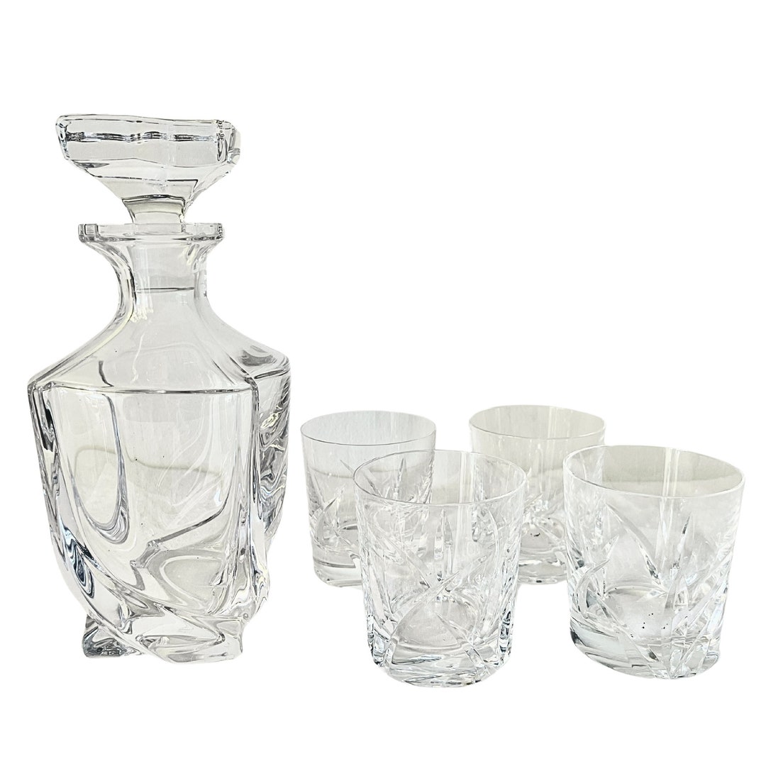 Vintage French Heavy Crystal 5 Pc CRISTAL De SEVRES Sully