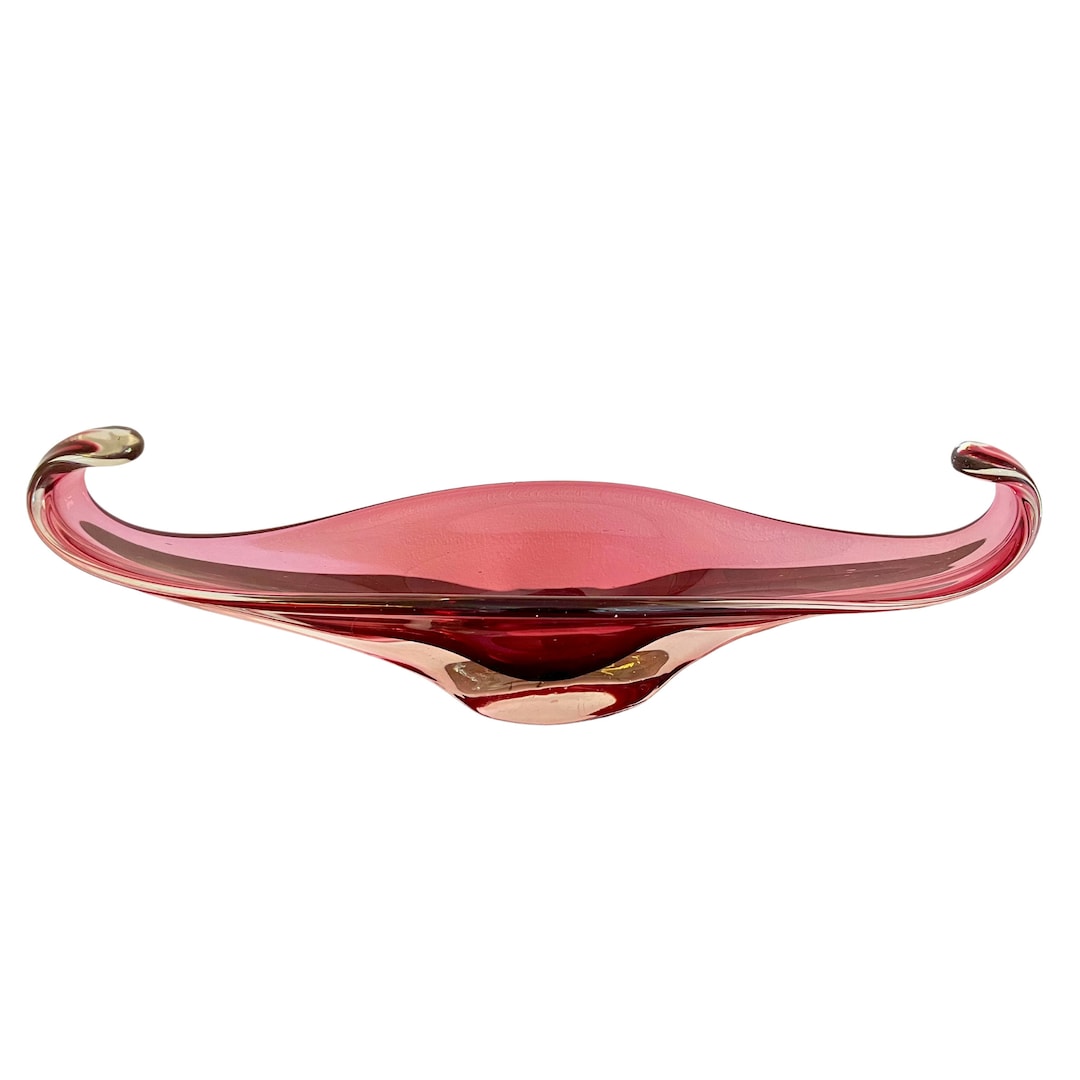 ミッドセンチュリーのレッドムラーノガラスの花瓶、イタリア、1960年頃