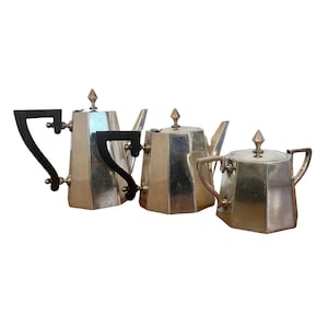 A French Art Deco Silver Plated COFFEE and TEA SET, circa 1930
