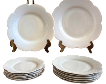 Assiette à Dessert Ancienne Porcelaine De Limoges Legrand – Motif Floral – 20 Cm