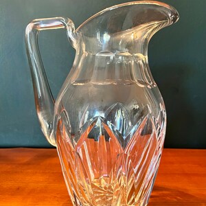 French SAINT LOUIS Crystal Camargue pattern Water JUG with handle, circa 1955