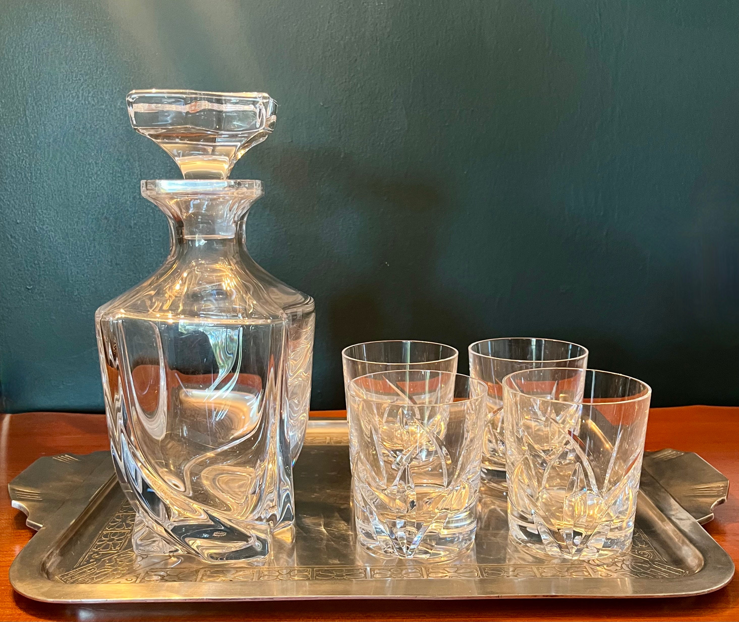 Vintage French Heavy Crystal 5 Pc CRISTAL De SEVRES Sully