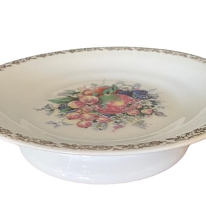 BEMALTER Kuchenständer aus LIMOGES-Porzellan, um 1900