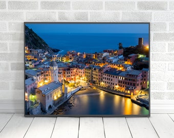 Cinque Terre Twilight - Travel Photography - Italy - Wall Art - Photography Prints