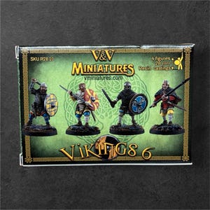 Set of 4 Vikings. 28 mm Miniatures Set 6