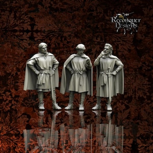 Medieval 10th-13th Century Christian Nobles Set A, Diorama, Historical Wargaming. 28 mm Miniatures Produced by Tofer&#39;s Miniatures.