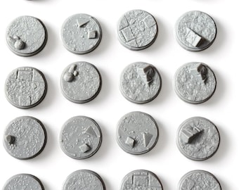 25 mm stenen basis (20 stuks), standaard voor tafelblad 28 mm miniaturen SAGA, Wargame, geproduceerd door Tofer&#39;s Miniatures