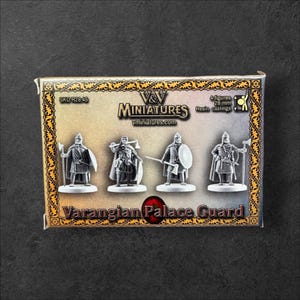 Set of 4 Varangian Palace Guard. 28 mm Miniatures