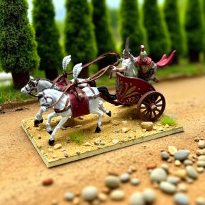 PAINTED Publius Cornelius Scipio Africanus on the Chariot. Republic of Rome. 28 mm Miniatures.Punic Wars: Hannibal at the Gates.