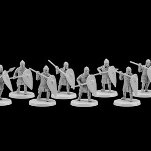Ensemble de 8 Kontartoi byzantins. Figurines 28 mm