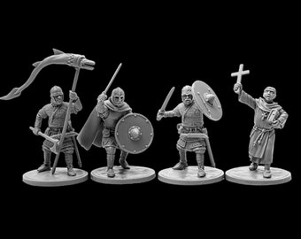 Set of 4 The Anglo-Saxons. 28 mm Miniatures Set 2