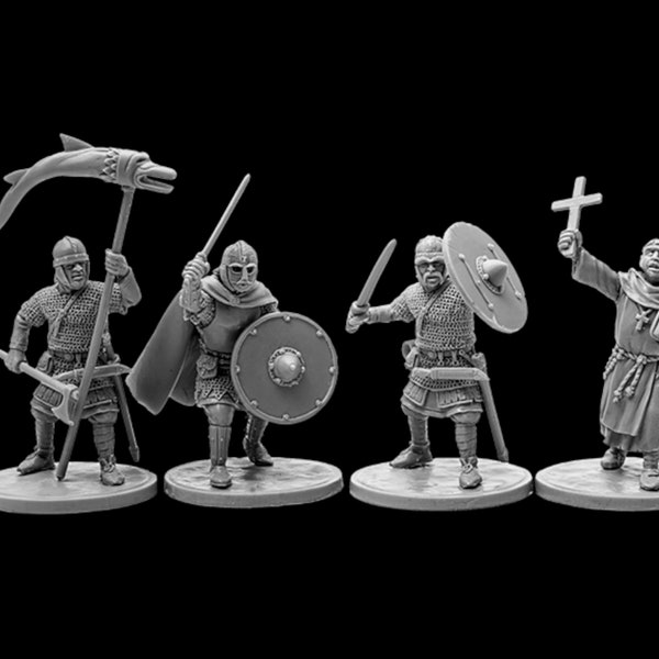 Set of 4 The Anglo-Saxons. 28 mm Miniatures Set 2