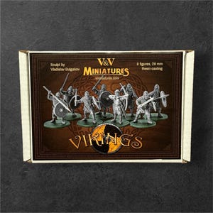 Set of 8 Vikings. 28 mm Miniatures Set 1