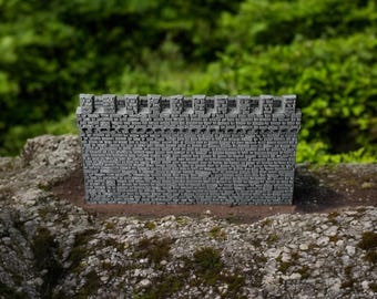 Medieval Modular Castle Wall (Straight). 28mm scale. Historical Wargaming by Tofer’s Miniatures
