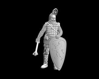 中世モンゴル騎馬槍騎兵（上）1/72、28 mm、32 mm、1/35、54 mm、75 mm