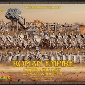 Imperio Romano. Conjunto completo. Miniaturas de 28 mm. Conjunto de 220 miniaturas.