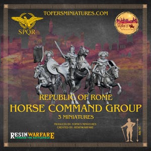 Republican Horse Command Group. Republic of Rome. 28 mm Miniatures Set of 12 Miniatures