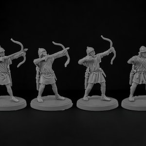 Set of 4 Carthaginian archers. 28 mm Miniatures