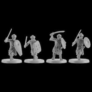 Set of 4 Arab infantry. 28 mm Miniatures