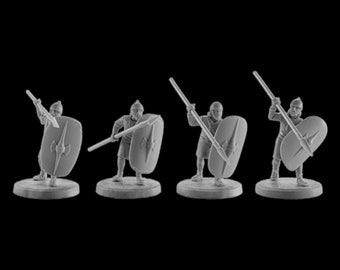 Set of 4 Carthage Carthaginian infantry. 28 mm Miniatures