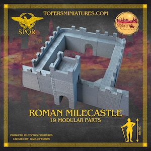 Roman Milecastle / Fort - End of Empire Modular Castle. 28 mm scale. Ideal for Games Like SAGA and Other Wargames.