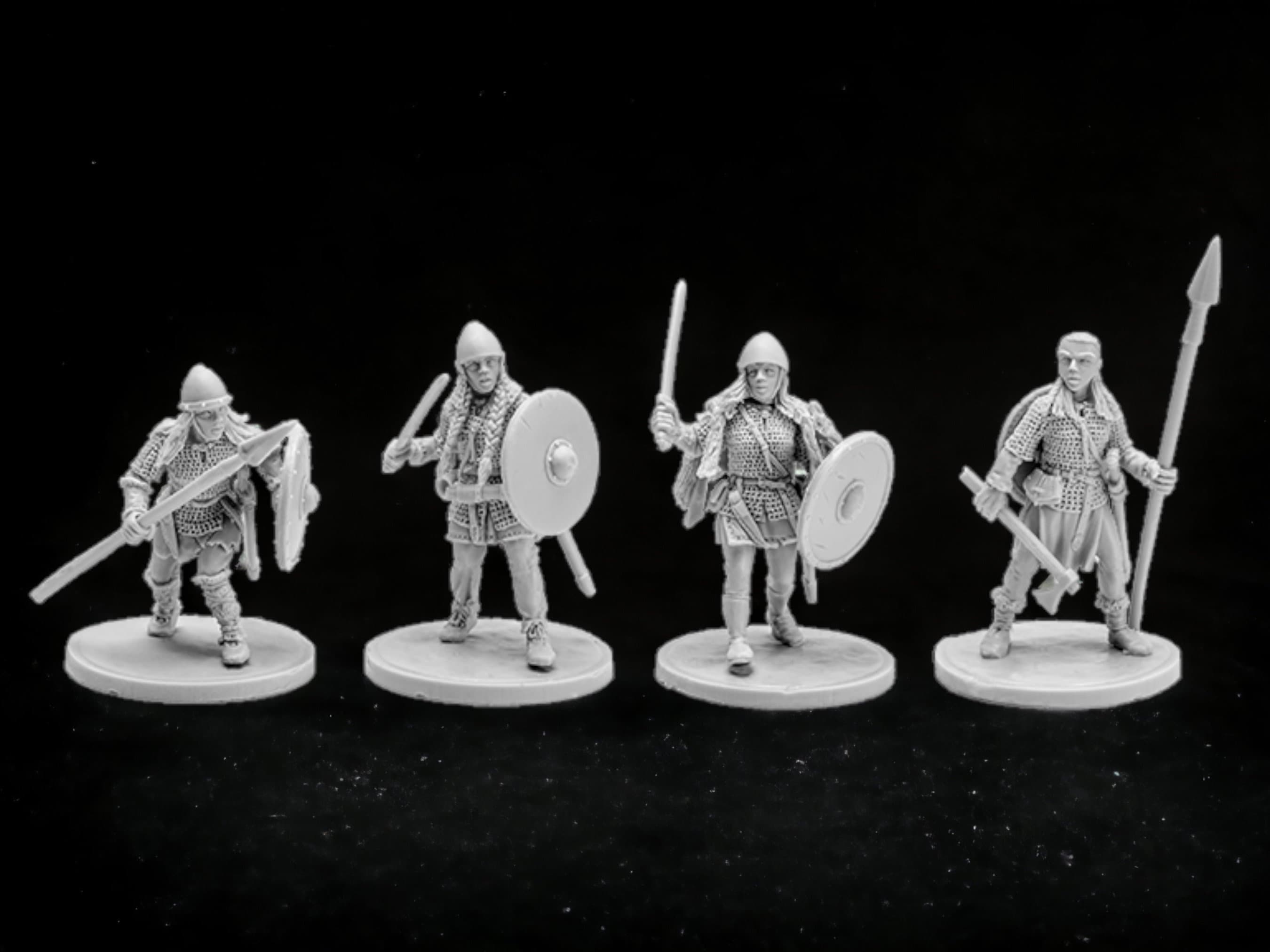 Miniatura Vichinga Femminile &ndash; Shield Maiden Captain 28mm Per Wargame SAGA