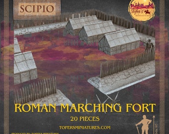 Roman Marching Fort / Camp. 20 Pieces. 28 mm