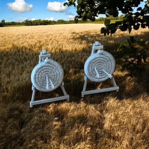 Set of 2 Medieval Target Practice Miniatures Wargame 28 mm scale
