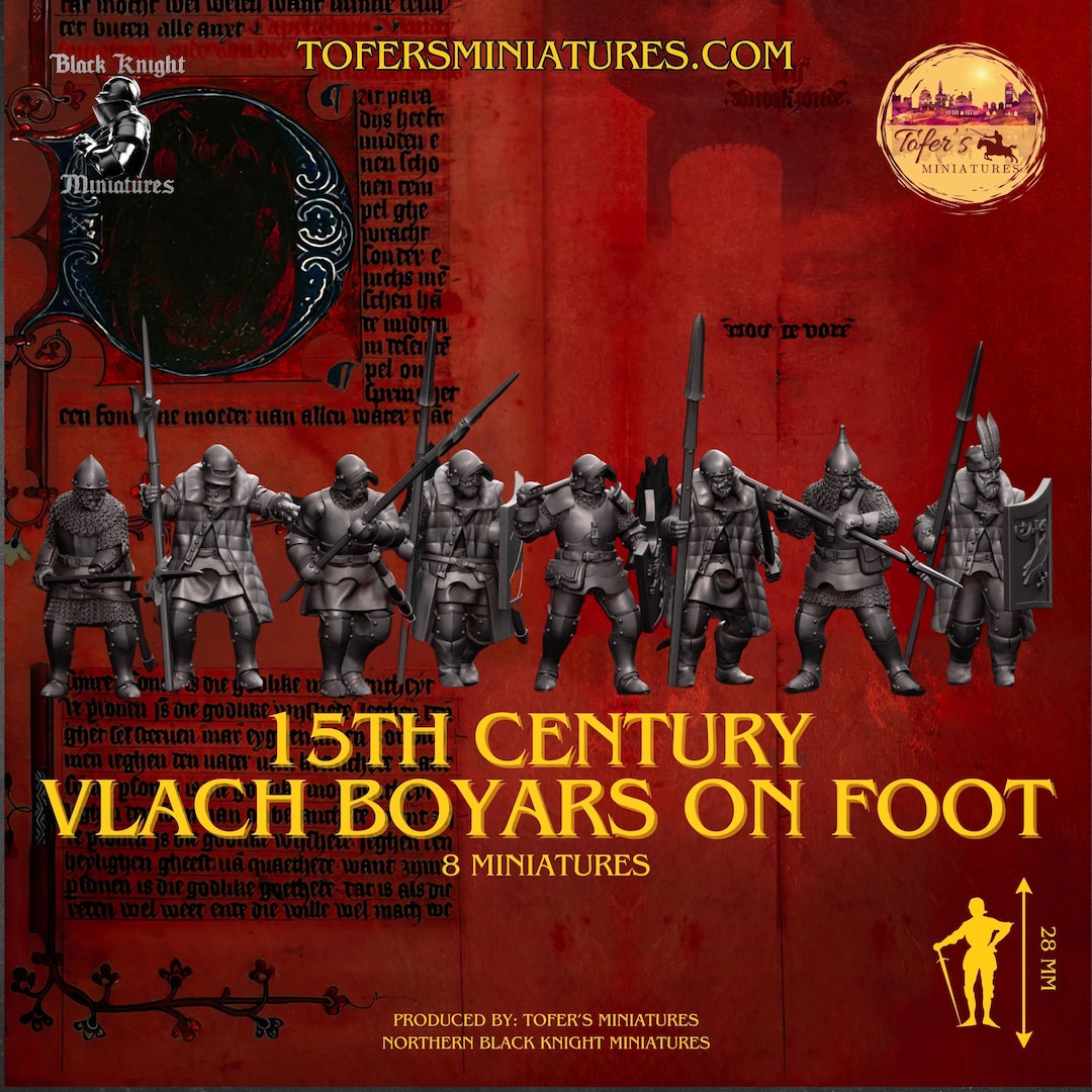15th Century - Vlach Boyars on Foot. 28 Mm Miniatures. - Etsy