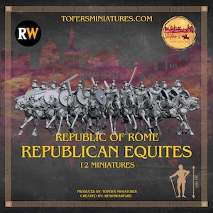 Republican Equites. Republic of Rome. 28 mm Miniatures Set of 12 Miniatures