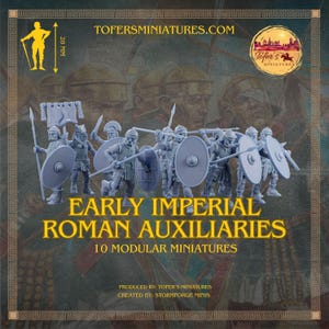 Auxiliares romanos del Imperio Antiguo. Miniaturas modulares. Miniaturas de 28 mm (juego de 10). Ideales para juegos como Hail Caesar y otros wargames.