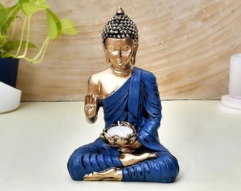 Estatua de Buda Escultura Decoración del hogar Sala de estar Ídolo y figurita Regalo Obra de exhibición Figurita