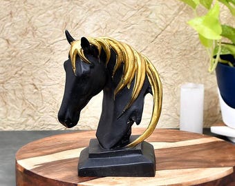 Elegante escultura de cabeza de caballo: obra maestra del arte moderno