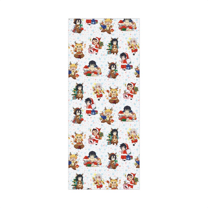 Chibi Demon Slayer Boy Edition Wrapping Paper, Anime Gift Wrap, Kimetsu no Yaiba, Anime wrapping paper, Chibi wrap, Otaku wrap, Demon Slayer image 8