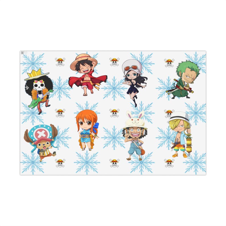Carta da regalo One Piece Chibi Edition, carta da regalo anime per fan, grazioso design pirata immagine 7