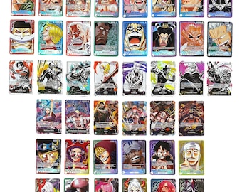 Colección Ultimate One Piece Leader: Proxies personalizados, texturizados y holográficos - Inglés - OP01-OP08 (54 cartas en total)