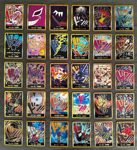 One Piece TCG GOLD Don Cards – 30-set Textured Holo Proxies - Etsy