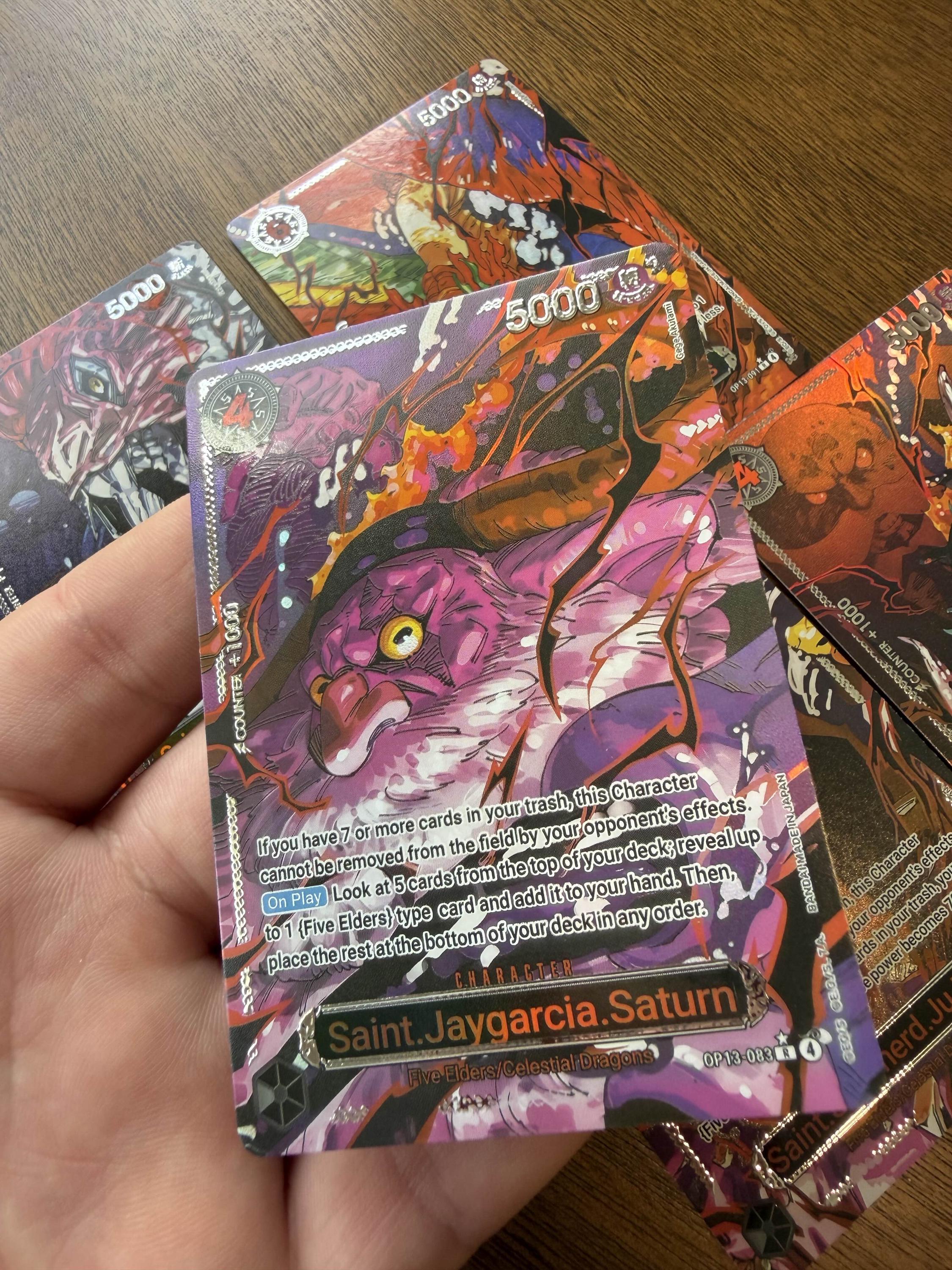 Five Elders Alt Art One Piece TCG Proxy | Handmade Holographic SP Cards -  Etsy