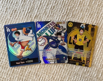 Luffy Dodgers & BVB Sportkarten | Strukturierte Folien-Custom-Proxy-TCG-Set